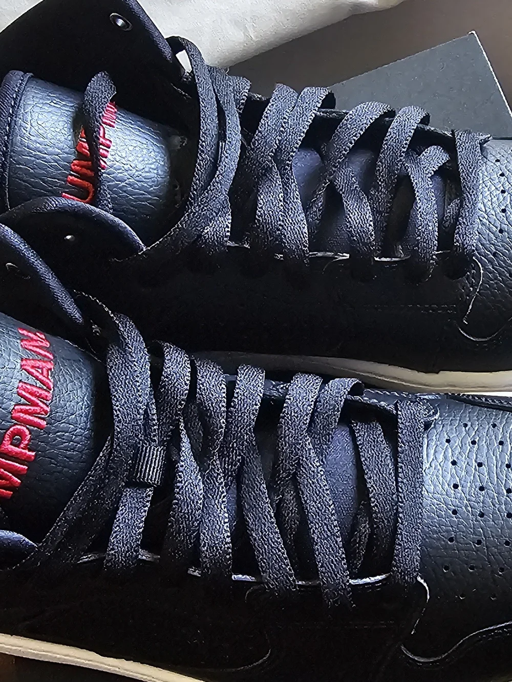 Nike Air Jordan Men's Black/Red High-Top Sneakers